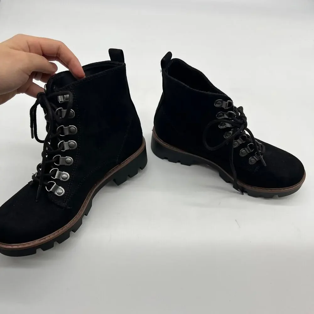 Cliffs by White Mountain Lace Up Boots Black Size 5.5